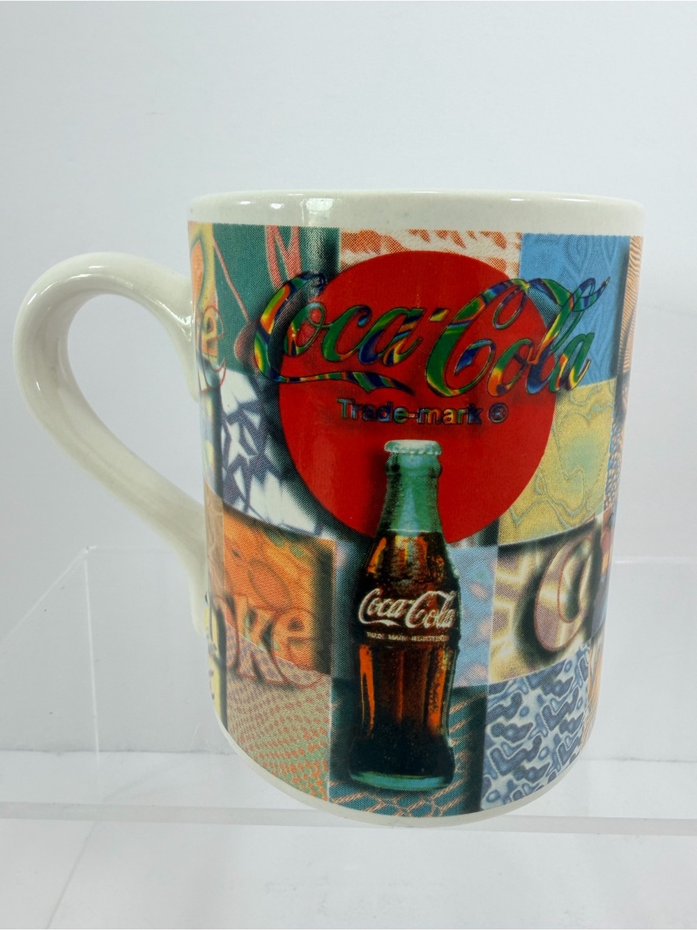 Vintage 1997 Gibson Coca-Cola Pop Art Ceramic Coffee Mug 16 oz